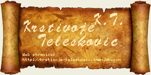 Krstivoje Telesković vizit kartica